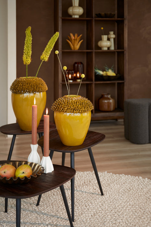 Light & Living salontafel VIEJO - 62x42x38cm - bruin - Set van 3