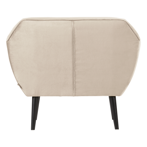 WOOOD fauteuil Rocco - Velvet - Off White - 75x92x81