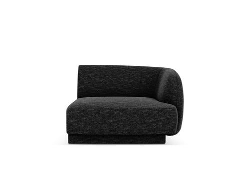 Micadoni rechter module Miley chenille zwart - 90x90x70cm