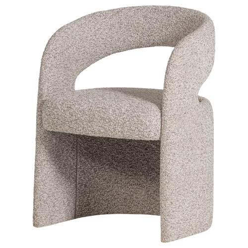 WOOOD eetkamerstoel grove Lanor - Bouclé - Naturel - 76x58x57