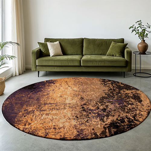 Louis De Poortere binnen & buiten machinewasbaar vloerkleed Mad Men Cracks van 70% gerecycled PET - oranje - 290x290cm