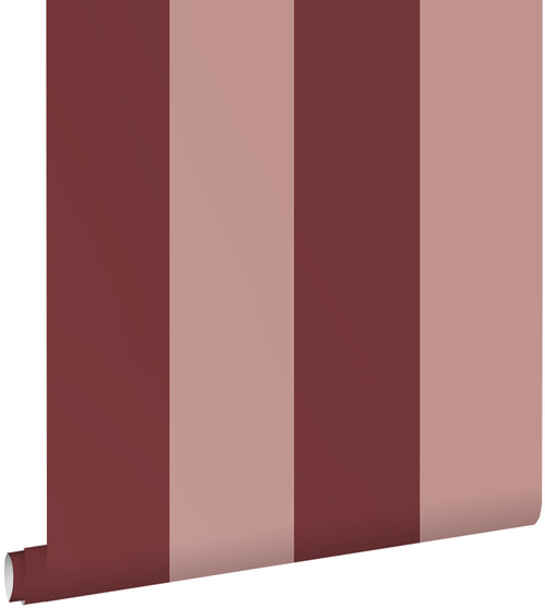 ESTAhome behang strepen bordeaux rood - 0.53 x 10.05 m - 131969