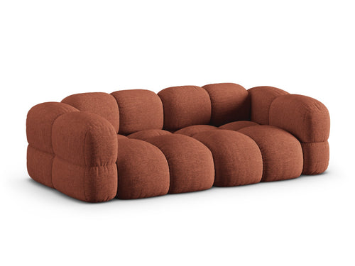 Cosmopolitan Design Bank Loretto 4-zits, structurele stof koraal - 100x250x68cm