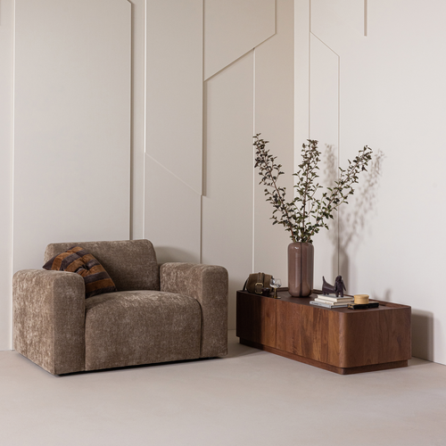 WOOOD salontafel Volu - Mangohout - Bruin - 39x130x60