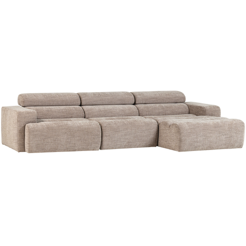 WOOOD chaise longue bank rechts Novi - Polyester - Naturel - vtwonen shop