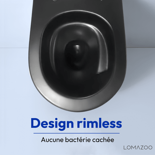 LOMAZOO hangtoilet Linea - rond - zwart