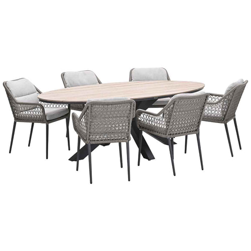 Garden Impressions tuinset Pemba - Tulli - taupe - 220x115 cm - 7-delig