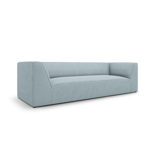 Cosmopolitan Design - Bank Siena 3-zits, ribfluwelen lichtblauw - 92x232x69cm