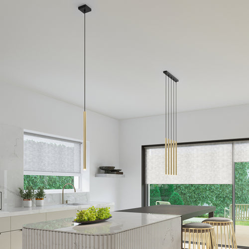 Sollux Lighting Hanglamp PASTELO 5L goud gepolijst - 45x5x90cm