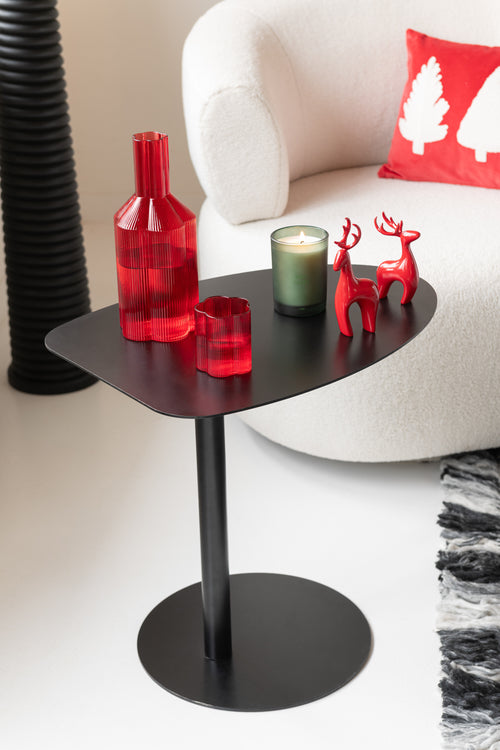 J-Line glas Fiore - glas - rood - vtwonen shop