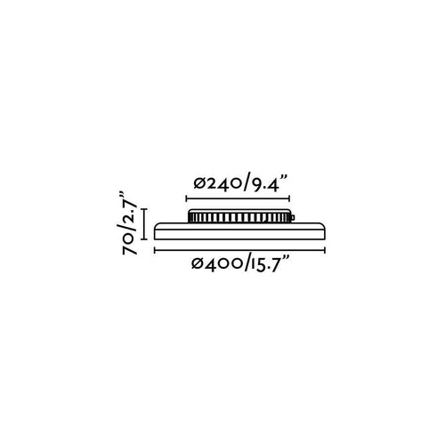 Faro Dolme - LED Plafondlamp Zwart