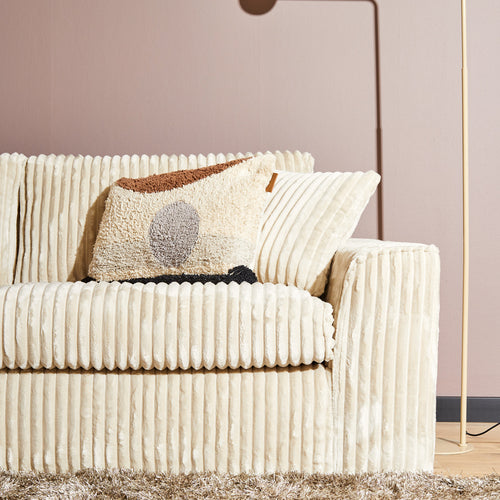 MySofa Hoekbank Teddy - Beige Teddy - Rechts - 271x199x91cm