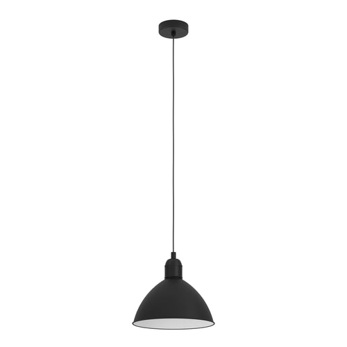 EGLO hanglamp Priddy - e27 - ø 30,5 cm - zwart/wit - staal - vtwonen shop