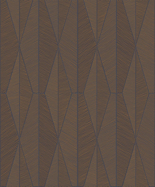 Masureel behang geometrische vormen bruin - 53 cm x 10.05 m - 631074