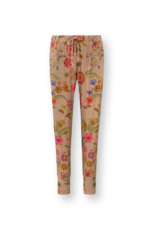 Pip Studio - Bobien Pyjama Broek Dames - Coco Flower - Zand - S - vtwonen shop