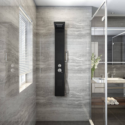 Home Deluxe Douchepaneel CASCATA Zwart