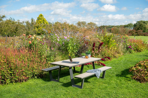 Bell picknick Set - 280x178 cm - carbon black - light teak Vironwood - vtwonen shop