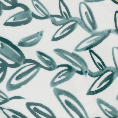 Urban Nature Culture Good Morning bord Leaves - Aqua - Ø 17x1cm