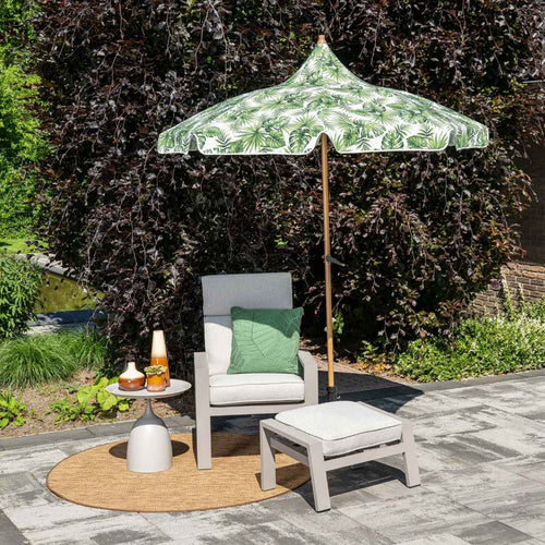 Garden Impressions stokparasol Aloha palm green Ø180 cm