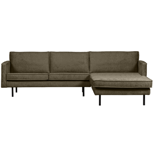 BePureHome chaise longue rechts Rodeo - Velvet - Bonsai - 85x300x155 - vtwonen shop