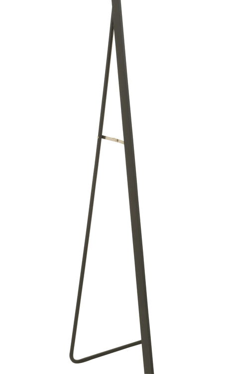 J-Line spiegel Op Voet Afgerond - glas/metaal - zwart - 50 x 150 cm