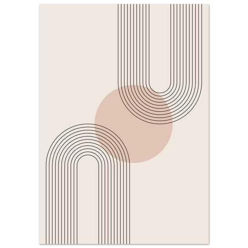 Artfulprints  Boho – Neutral curves   poster A4 21x29.7 cm - vtwonen shop