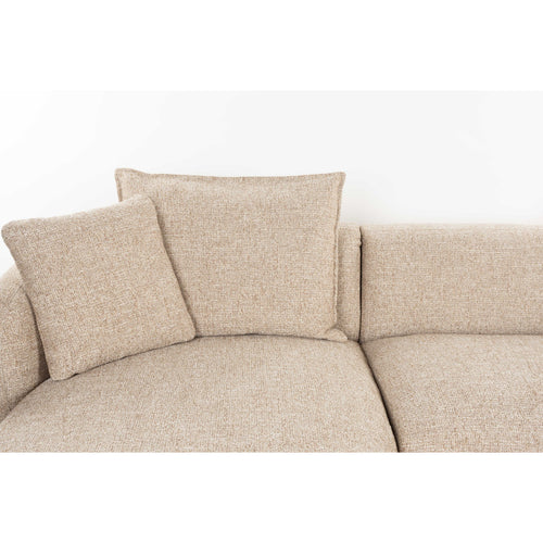 Zuiver Stones 3-zitsbank Chaise Longue Links Lichtbruin