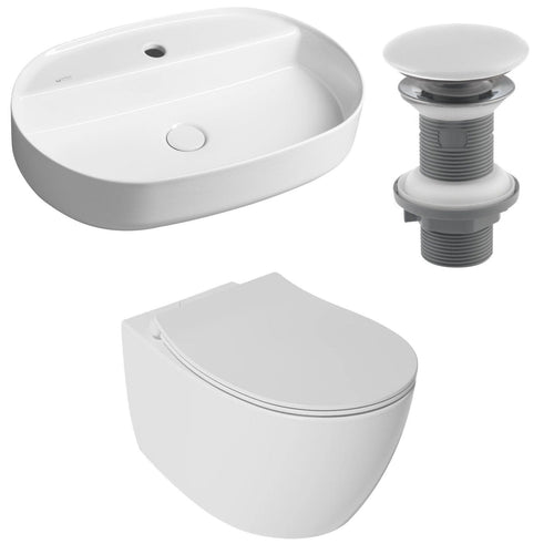 Isvea Wc Toilet Badkamer Hangend Wit Inclusief Softclose Toiletbril - vtwonen shop