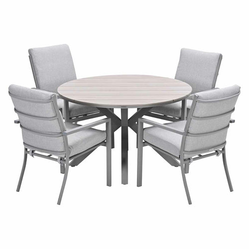 Garden Impressions tuinset Senja - Tulli - valley sand - Ø122x75 cm - 5-delig