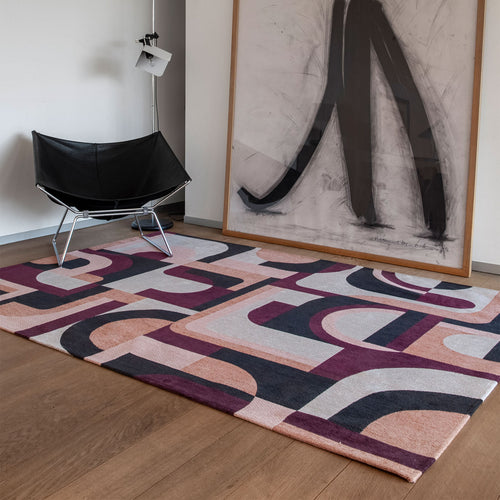 Louis De Poortere vloerkleed Pink Rohe - roze - 80x150cm