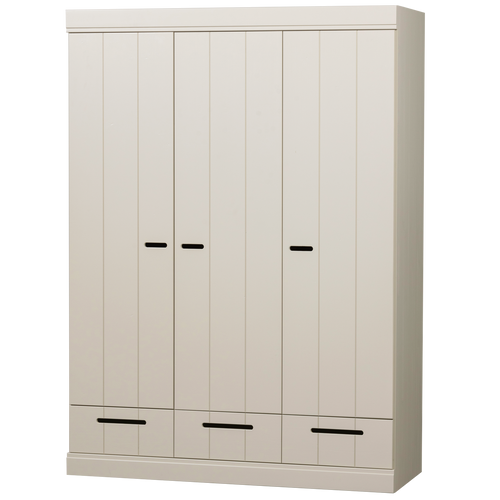 WOOOD kledingkast 3-deurs Connect - Grenen - Dust - 195x140x53 - vtwonen shop
