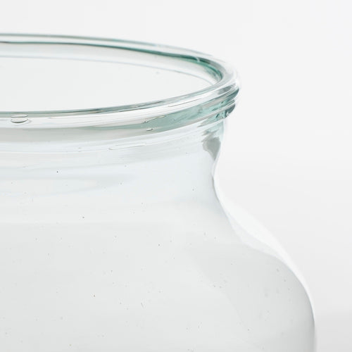 Mica Decorations Vienne Vaas - H20 x Ø21 cm - Gerecycled Glas - Transparant