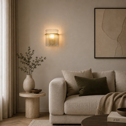 Searchlight wandlamp Swizzle - 1 lichts - 12.5  x 26   cm - goud