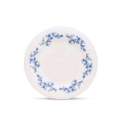 Bonbistro - Plat bord 27,5cm blue flower Retro - Set van 6