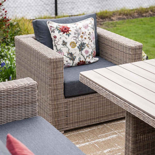 Garden Impressions lounge dining set Tennessee vintage willow - texfiber 5-delig - vtwonen shop