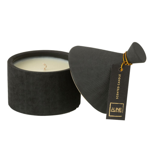 J-Line geurkaars Rain Reef - keramiek - zwart - 40U