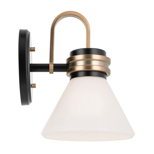 Badezimmer-Wandleuchte Classic Schwarz, Champagner Bronze 3000K IP44 1x G9
