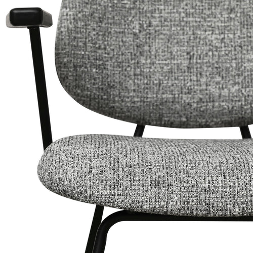 Furnhouse eetkamerstoelen armleuning Sofia - Grijs - Stof (Bouclé) - Set van 2