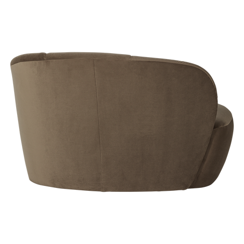 WOOOD 2-zits bankje rechts Mojo - Velvet - Taupe - 73x112x77
