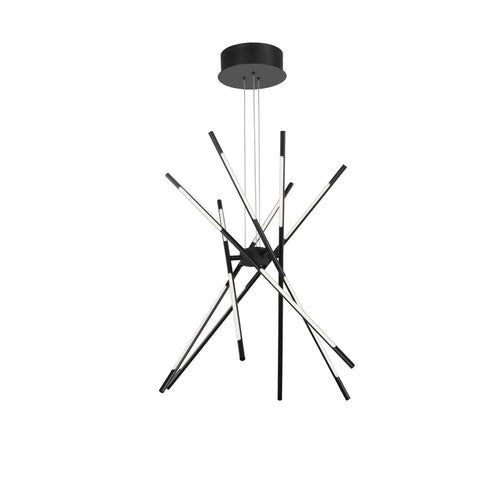 Merano Alberta Geïntegreerde LED Hanglamp Plafondlamp Zwart Metaal LED 56W 4200Lm 3000K