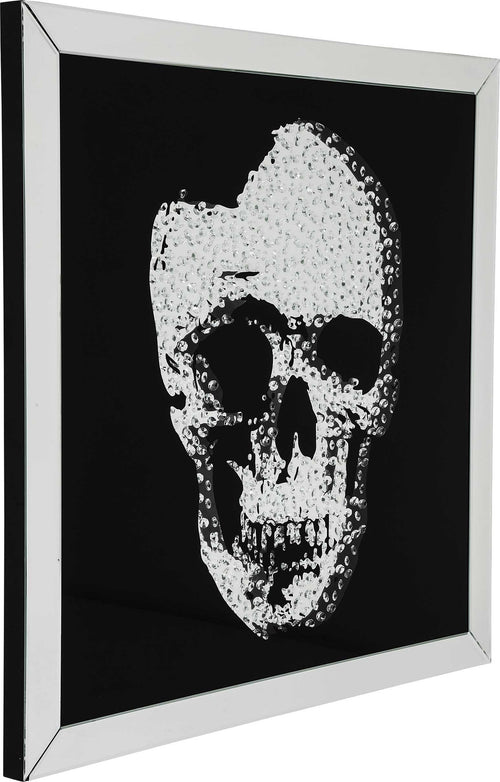 Kare Design Wandfoto Mirror Skull 100x100cm - vtwonen shop