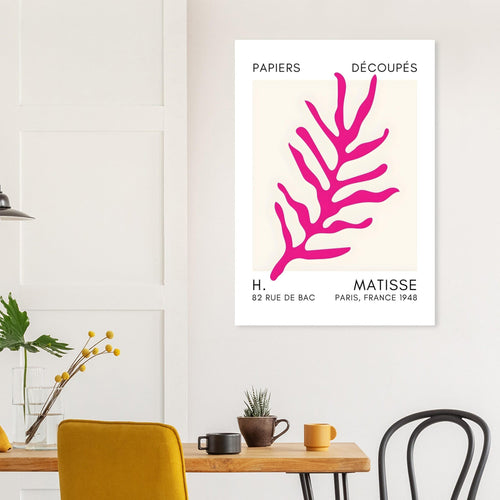 Artfulprints Poster Matisse – Ocean flora pink   - 70x100 cm - Roze