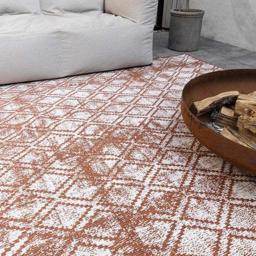 Buiten vloerkleed Frost - Roest/Wit -  dubbelzijdig - EVA Interior - 280 x 380 cm - vtwonen shop