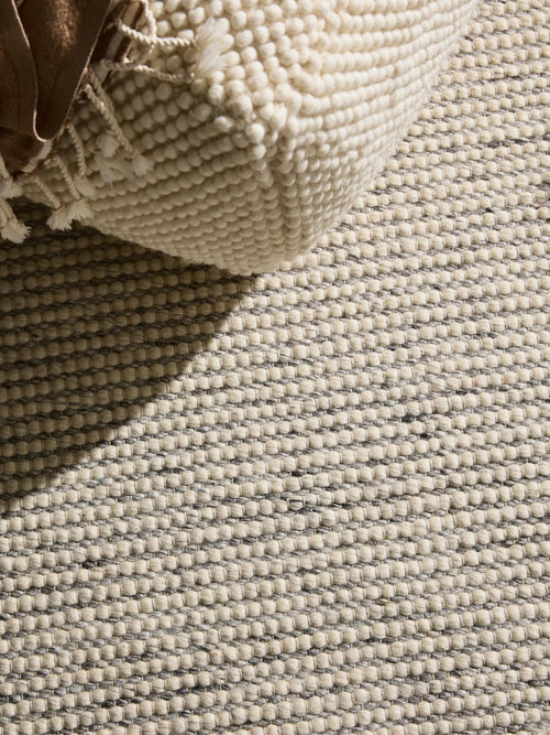 benuta wollen vloerkleed Mary - créme/grijs - 120x170 cm