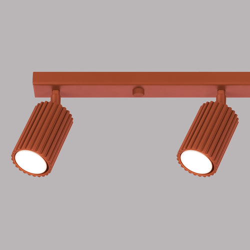 Sollux Lighting Plafondlamp KARBON 4L rood oker - 81x6,5x16,5cm