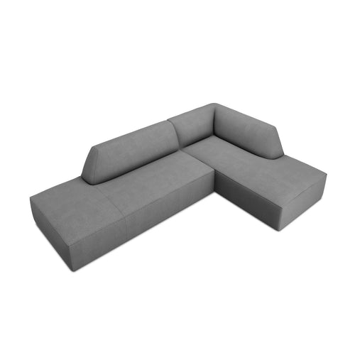 Cosmopolitan Design - Modulaire hoekbank rechts Siena 4-zits, structurele stof grijs - 180x273x69cm