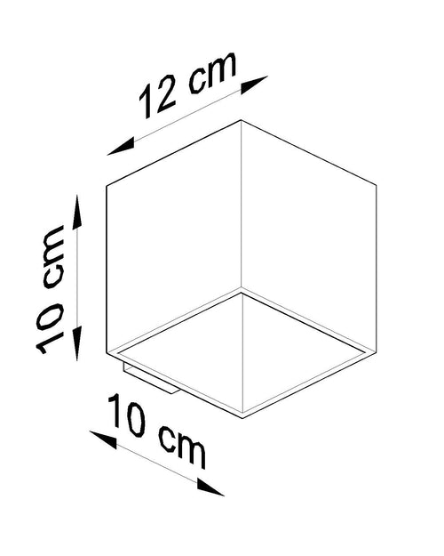 Sollux wandlamp Quad - 1 lichts - 12  x 10   cm - grijs - vtwonen shop