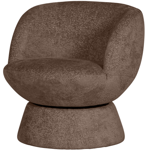 BePureHome draaibare fauteuil Shuffle - Polyester - Zwart - 72x73x71 - vtwonen shop