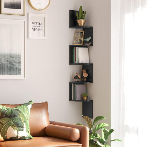 Furnilux Wandrek Bolt - Boekenplank - Zwart - 19,5x19,5x123 cm - vtwonen shop