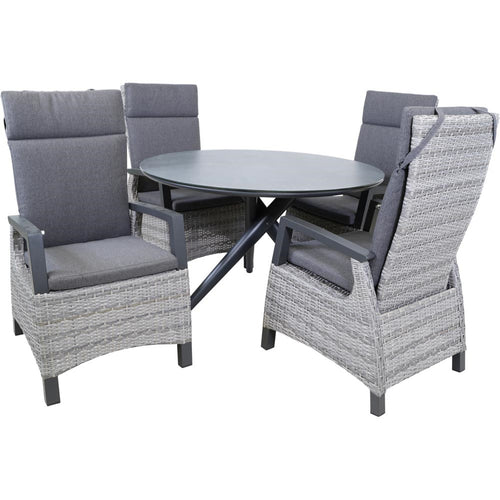 Lesli Living tuintafel Mojito - antraciet - Ø120x74cm